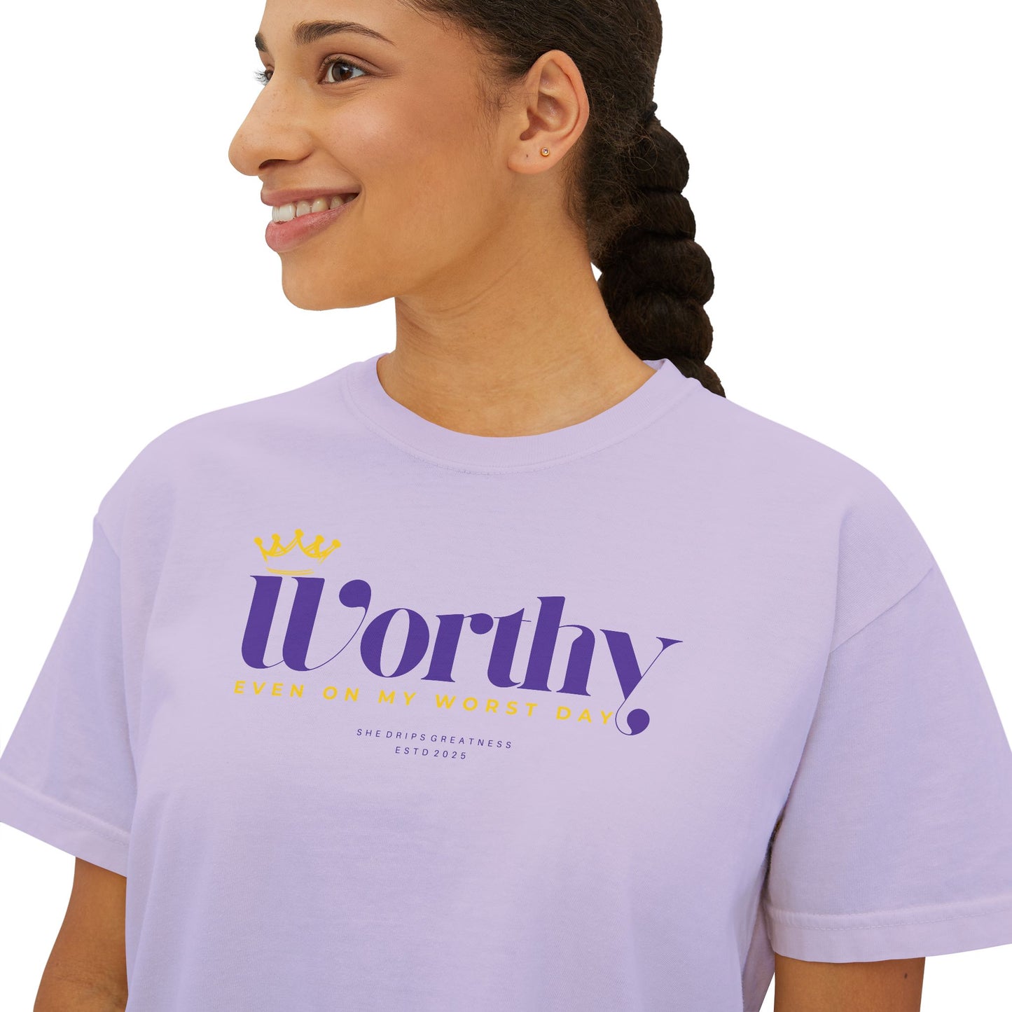 "Worthy Even on my Worst Day" Crop Top