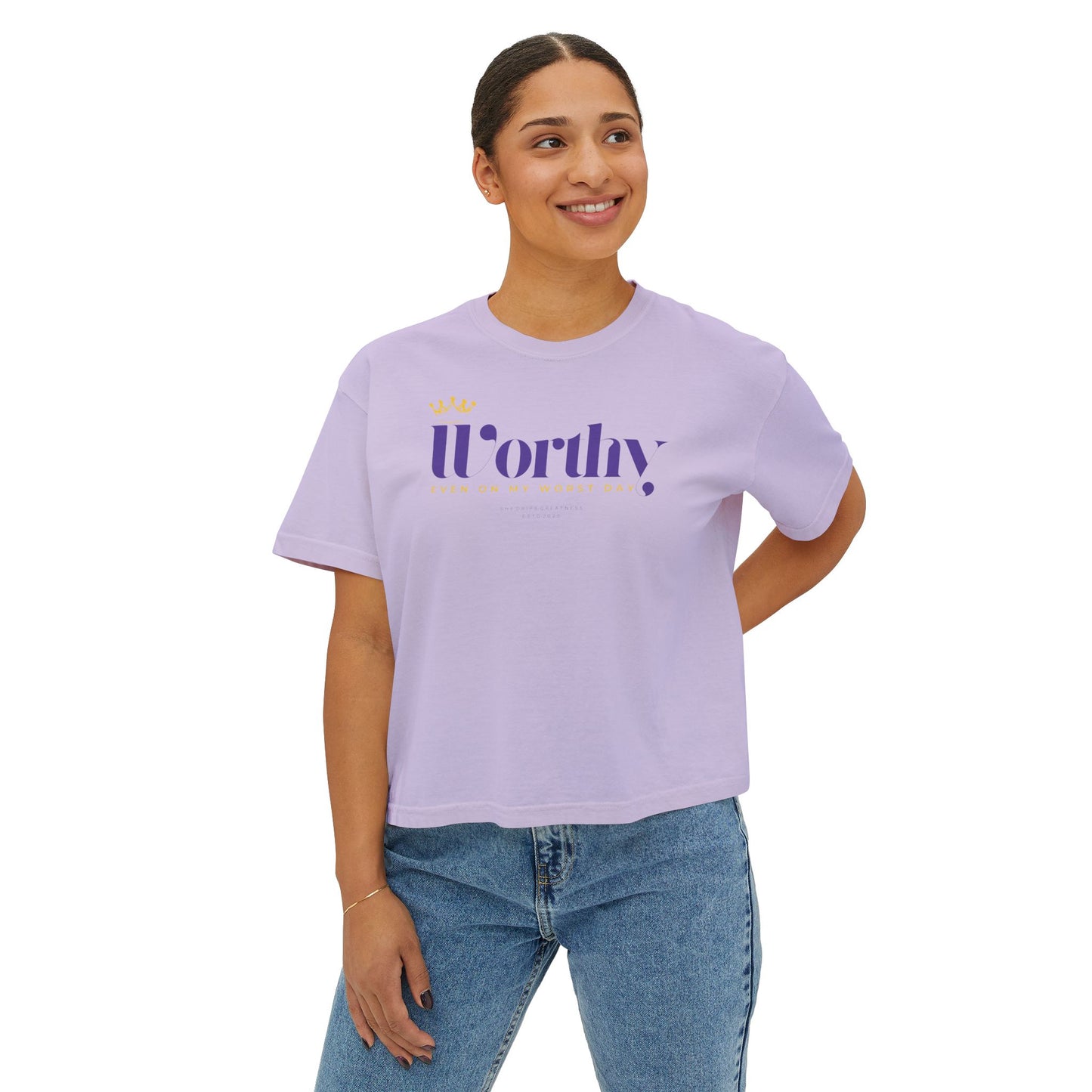 "Worthy Even on my Worst Day" Crop Top