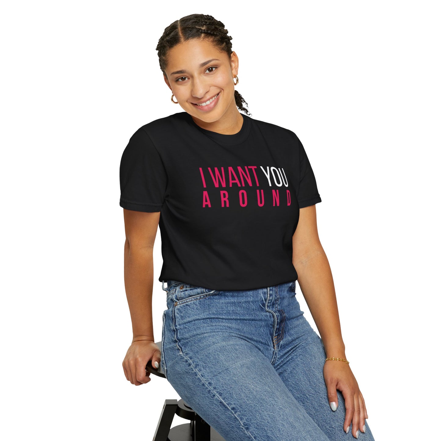 I Want You Around T-shirt (Black)